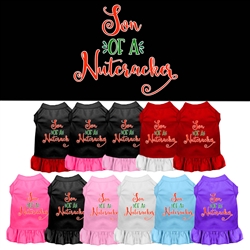 Son of a Nutcracker Screen Print Dog Dress