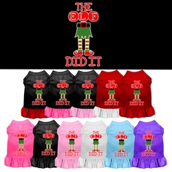 The Elf Did It Screen Print Dog Dress