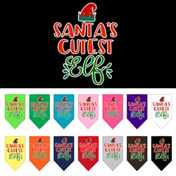 Santa's Cutest Elf Screen Print Bandana