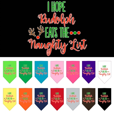 Hope Rudolph Eats Naughty List Screen Print Bandana