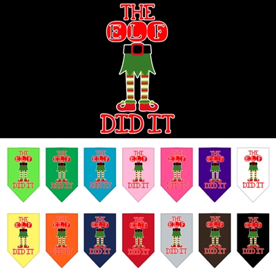 The Elf Did It Screen Print Bandana
