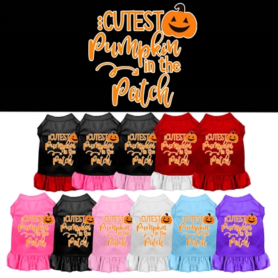 Cutest Pumpkin Screen Print Dog Dress  - Halloween!
