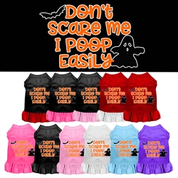 Don't Scare Me Screen Print Dog Dress
