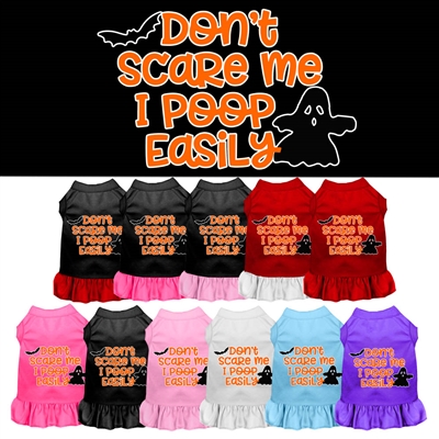 Don't Scare Me Screen Print Dog Dress
