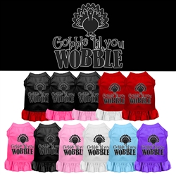 Gobble Till You Wobble Screen Print Dog Dress