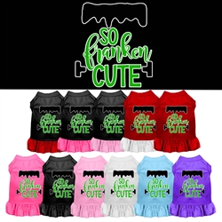 So Franken Cute Screen Print Dog Dress