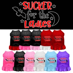 Sucker for the Ladies Screen Print Dog Dress