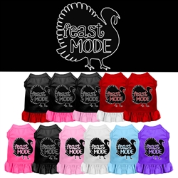 Feast Mode Screen Print Dog Dress