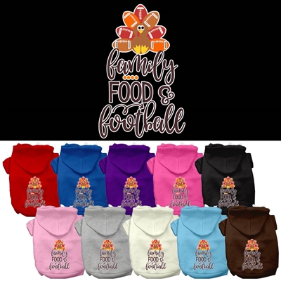 Family Food Football Screen Print Dog Hoodie