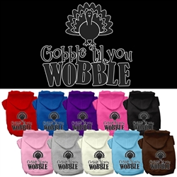 Gobble Till You Wobble Screen Print Dog Hoodie