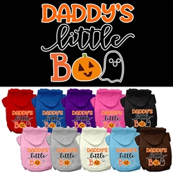 Daddy's Little Boo Screen Print Dog Hoodie