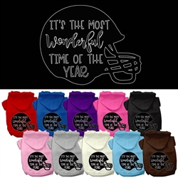 Most Wonderful Time Screen Print Dog Hoodie