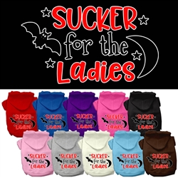 Sucker For The Ladies Screen Print Dog Hoodie