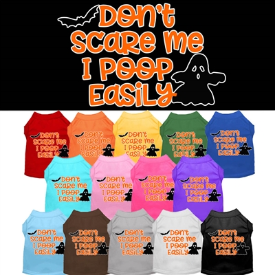 Don't Scare Me Screen Print Dog Shirt