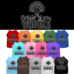 Gobble Till You Wobble Screen Print Dog Shirt