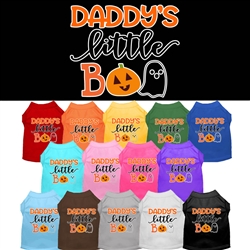 Daddy's Little Boo Screen Print Dog Shirt