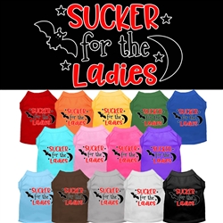 Sucker for the Ladies Screen Print Dog Shirt