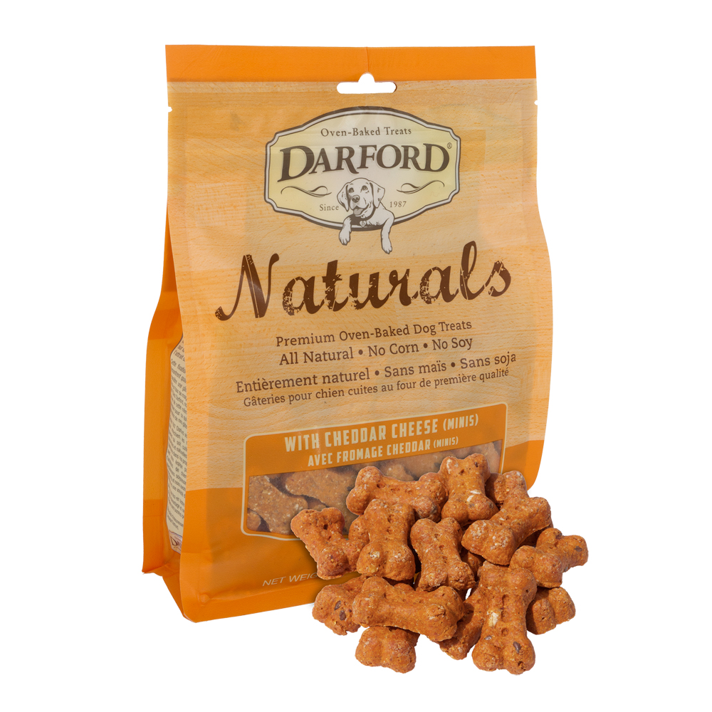 Cheddar Cheese Naturals MINIS Baked Dog Treats by Darford