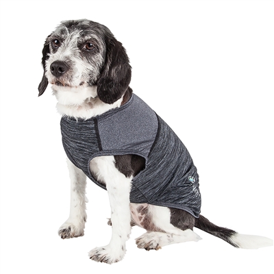 Pet Life�� ACTIVE 'Aero-Pawlse' Heathered Quick-Dry and 4-Way Stretch-Performance Dog Tank Top T-Shirt