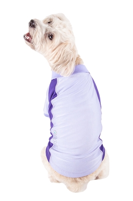Pet Life�� ACTIVE 'Fur-Flexed' Relax-Stretch Wick-Proof Performance Dog Polo T-Shirt