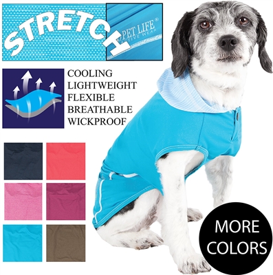 Pet Life�� ACTIVE 'Pull-Rover' Premium 4-Way Stretch Two-Toned Performance Sleeveless Dog T-Shirt Tank Top Hoodie