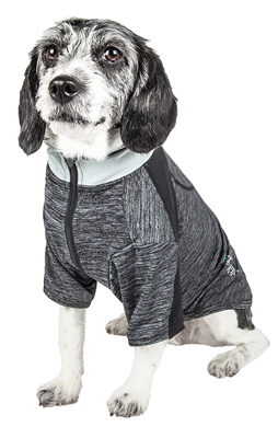 Pet Life�� ACTIVE 'Chewitt Wagassy' 4-Way Stretch Performance Long Sleeve Dog T-Shirt