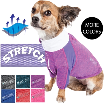 Pet Life�� ACTIVE 'Chewitt Wagassy' 4-Way Stretch Performance Long Sleeve Dog T-Shirt