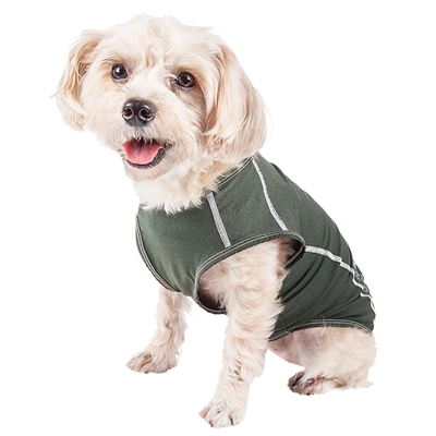 Pet Life�� ACTIVE 'Racerbark' 4-Way Stretch Performance Active Dog Tank Top T-Shirt