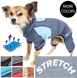 Pet Life�� ACTIVE 'Fur-Breeze' Heathered Performance 4-Way Stretch Two-Toned Full Bodied Hoodie