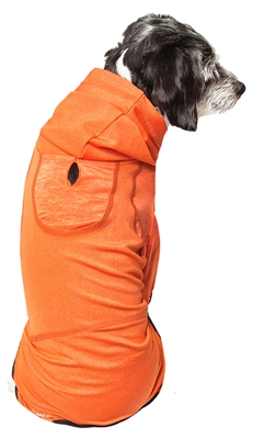 Pet Life�� ACTIVE 'Pawsterity' Heathered Performance 4-Way Stretch Two-Toned Full Bodied Hoodie
