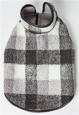 Pet Life�� 'Black Boxer' Classical Black, Grey and White Plaid Insulated Dog Coat