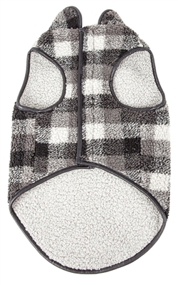 Pet Life�� 'Black Boxer' Classical Black, Grey and White Plaid Insulated Dog Coat