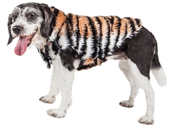 Pet Life�� LUXE 'Tigerbone' Glamourous Tiger Patterned Mink Fur Dog Coat
