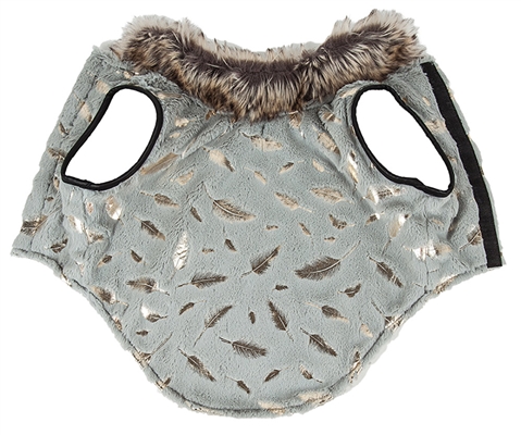 Pet Life������ LUXE 'Gold-Wagger' Gold-Leaf Designer Fur Dog Jacket