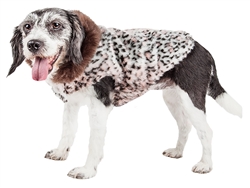 Pet Life�� LUXE 'Furracious' Cheetah Patterned Light Pink, Black and Brown Mink Dog Coat