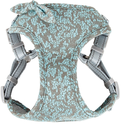 Pet Life�� 'Fidomite' Blue / Gray Mesh Reversible and Breathable Adjustable Dog Harness w/ Designer Bowtie