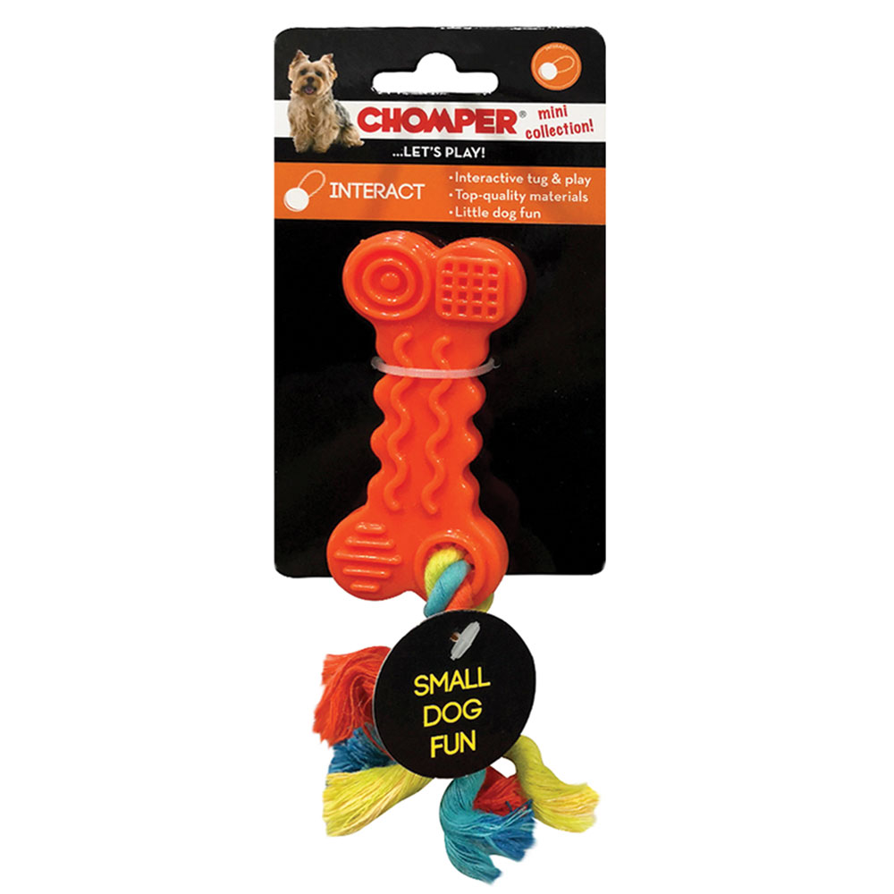 Chomper Mini Rope with TPR Bone