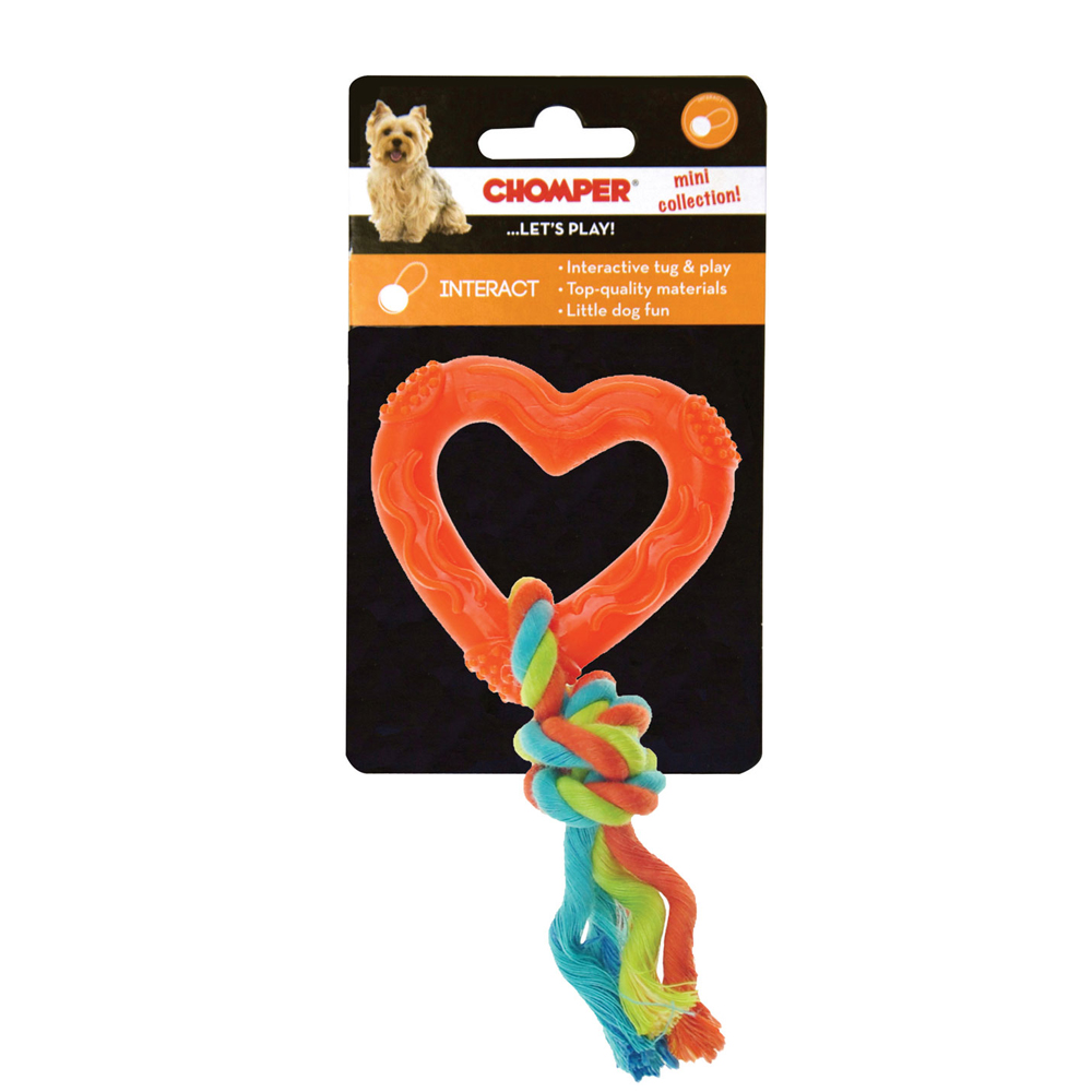 Chomper Mini Rope with TPR Heart