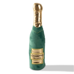 CHAMPAGNE BOTTLE PLUSH DOG TOY