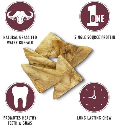Wild Eats® Water Buffalo Cheek Chips Dog Treats 4 oz.