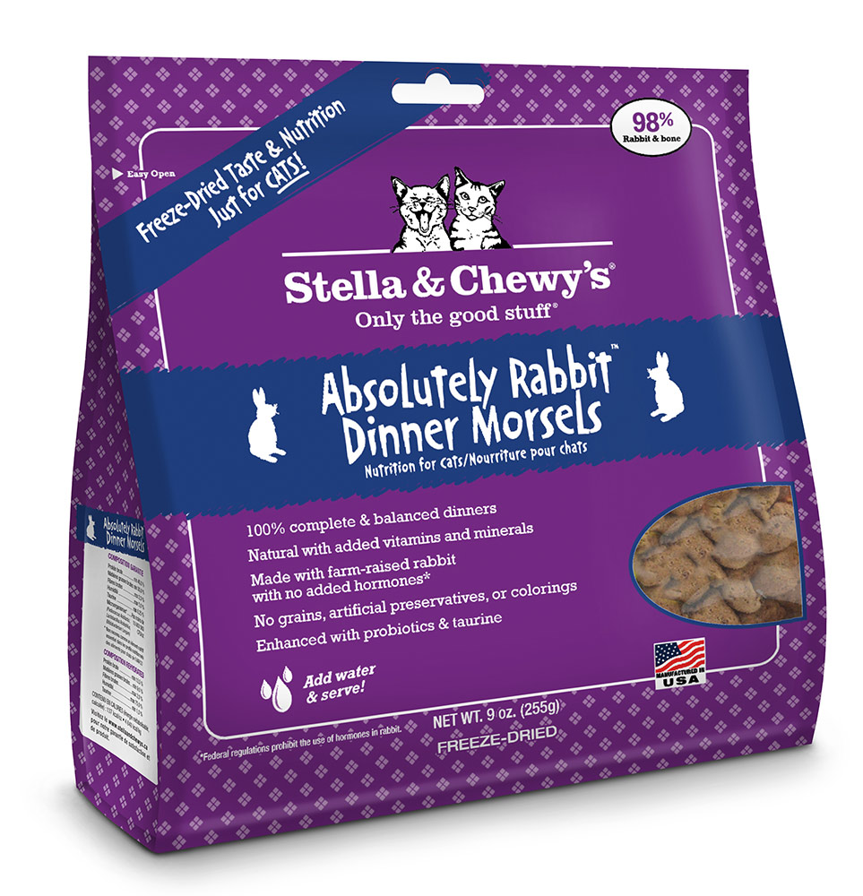 Stella & Chewys-Freeze-Dried Absolutely Rabbit Dinner for Cats - 8oz