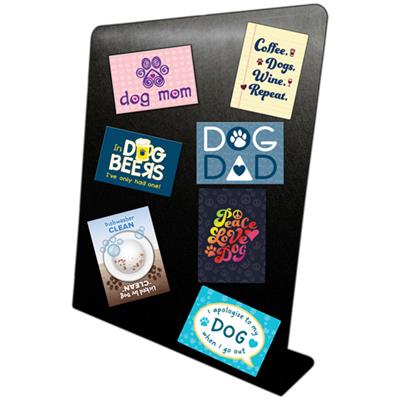 Dog Magnet Assortment - includes 4 each of 12 top selling designs and Black Display Board!
