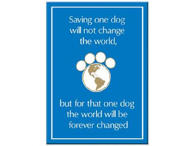 Saving One Dog..- 3.5" x 2.5" Magnets