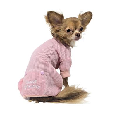 Sweet Dreams Thermal Dog Pajamas - Pink