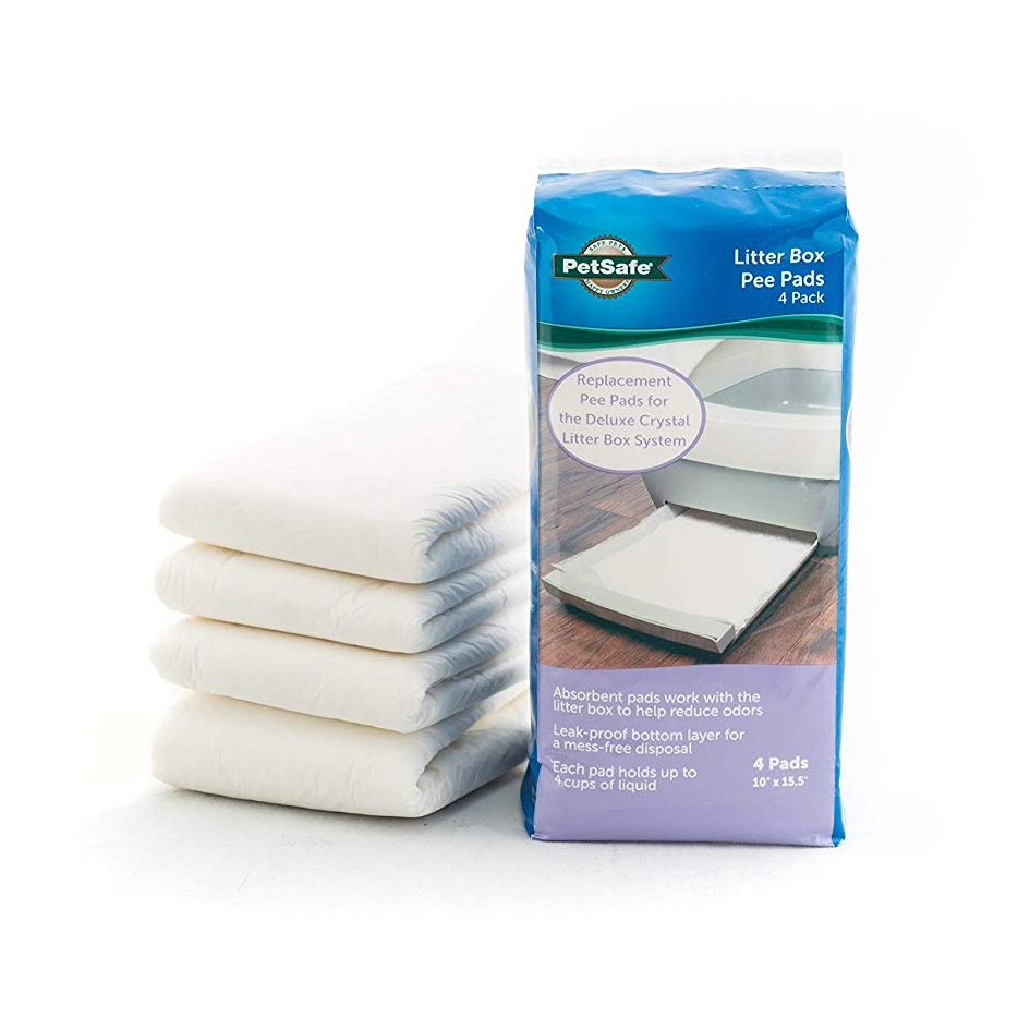 Replacement Pee Pad, 4Pack for Deluxe Crystal Litter Box
