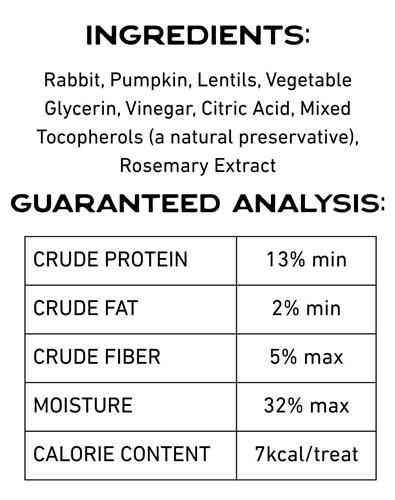 Rabbit + Pumpkin Soft & Chewy Dog Treats, 5oz