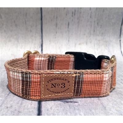 1" Orange Picnic Plaid Collars and Leads