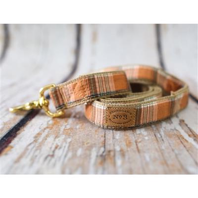 1" Orange Picnic Plaid Collars and Leads