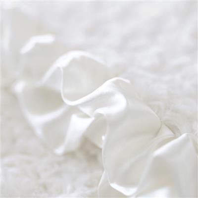 Baby Ruffle Dog Blanket: Cream