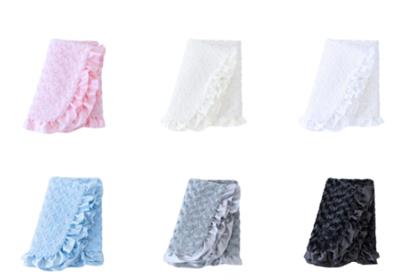 Baby Ruffle Dog Blanket: Cream